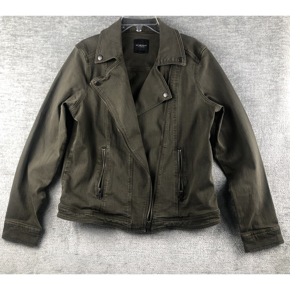 Liverpool Bradford Moto Jacket Olive Night Women Medium